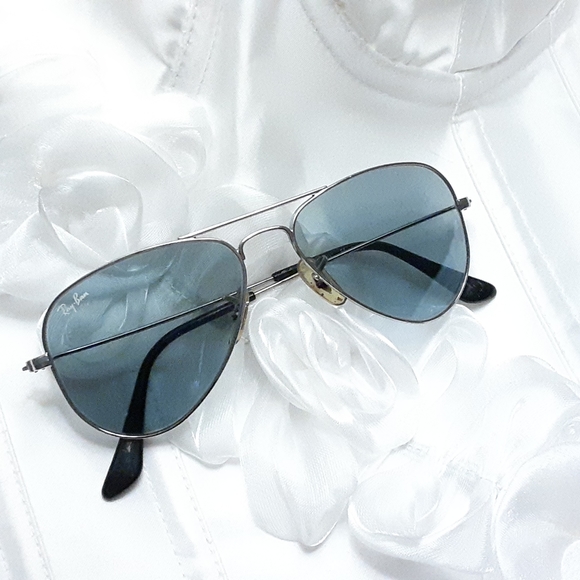Ray-Ban Accessories - Ray-Ban Blue Silver Vintage Women's Aviator Sunglasses